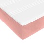 Colchón de muelles ensacados terciopelo rosa 120x210x20 cm