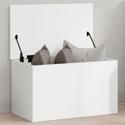Caja de almacenaje madera de ingeniería blanco 60x35x35 cm