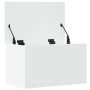 Caja de almacenaje madera de ingeniería blanco 60x35x35 cm
