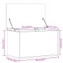 Caja de almacenaje madera de ingeniería blanco 60x35x35 cm
