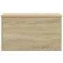 Caja de almacenaje madera ingeniería roble sonoma 60x35x35 cm