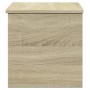 Caja de almacenaje madera ingeniería roble sonoma 60x35x35 cm