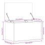 Caja de almacenaje madera ingeniería roble sonoma 60x35x35 cm