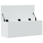 Caja de almacenaje madera de ingeniería blanco 90x35x35 cm