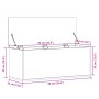 Caja de almacenaje madera de ingeniería blanco 90x35x35 cm
