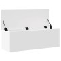 Caja de almacenaje madera de ingeniería blanco 102x35x35 cm