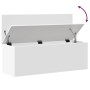 Caja de almacenaje madera de ingeniería blanco 102x35x35 cm
