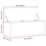 Caja de almacenaje madera de ingeniería blanco 102x35x35 cm