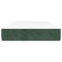 Colchón muelles ensacados terciopelo verde oscuro 80x220x20 cm