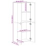 Armario archivador madera ingeniería roble ahumado 60x32x153 cm