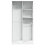 Armario de madera contrachapada blanco 100x50x200 cm