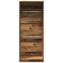 Armario de madera de ingeniería madera envejecida 80x50x200 cm