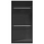 Armario de madera contrachapada negro 100x50x200 cm