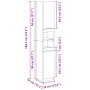 Armario de baño madera ingeniería roble Sonoma 32x34x188,5 cm