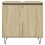 Set de muebles de baño 3 pzas madera contrachapada roble Sonoma