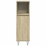 Set de muebles de baño 3 pzas madera contrachapada roble Sonoma