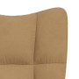 Silla mecedora de terciopelo marrón