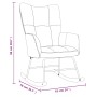 Silla mecedora de terciopelo marrón