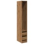 Armario de madera de ingeniería roble artesanal 30x50x200 cm