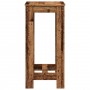 Mesa alta de bar madera de ingeniería envejecida 51x50x103,5 cm