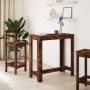 Mesa alta de bar madera ingeniería roble ahumado 102x50x103,5cm