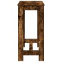 Mesa alta de bar madera ingeniería roble ahumado 102x50x103,5cm