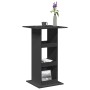 Mesa bar con almacenaje madera ingeniería negra 60x60x102 cm