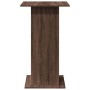 Mesa alta bar con almacenaje madera marrón roble 60x60x102 cm
