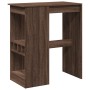 Mesa alta con estantes madera marrón roble 90x47,5x103,5 cm