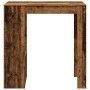 Mesa bar y estantes madera ingeniería envejecida 102x50x103,5cm