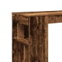 Mesa bar y estantes madera ingeniería envejecida 102x50x103,5cm