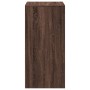 Mesa alta de bar madera ingeniería marrón roble 51x50x103,5 cm