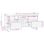 Mueble de TV madera maciza de mango 100x34x46 cm