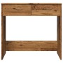 Escritorio de madera ingeniería madera envejecida 80x40x75 cm
