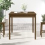 Mesa de jardín madera maciza pino marrón miel 82,5x82,5x76 cm