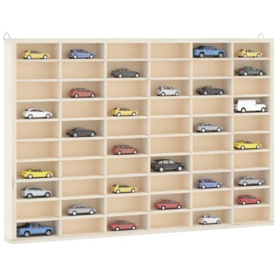 Mueble expositor de pared con 60 compartimentos 60x4,5x40,5 cm