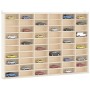 Mueble expositor de pared con 60 compartimentos 60x4,5x40,5 cm