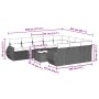 Set de sofás de jardín 11 pzas y cojines ratán sintético gris