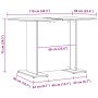 Mesa comedor madera ingeniería madera envejecida 110x60x75 cm