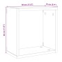 Estantes cubo de pared 2 uds madera roble artisan 30x15x30 cm
