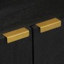 Aparador de madera de ingeniería negro 60x33x75 cm