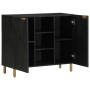 Aparador de madera de ingeniería negro 90x33x75 cm