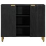 Aparador de madera de ingeniería negro 90x33x75 cm