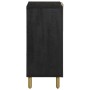 Aparador de madera de ingeniería negro 90x33x75 cm