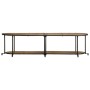 Mueble de TV madera maciza de mango rugosa 160x42x40 cm
