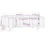 Mesa de centro madera maciza de mango rugosa negro 100x54x40 cm