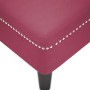 Tumbona con almohada y reposabrazo derecho terciopelo rojo vino