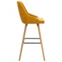 Taburetes de cocina 2 unidades terciopelo amarillo