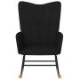 Silla mecedora de tela negra
