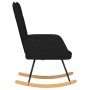Silla mecedora de tela negra